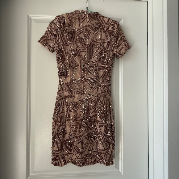 Rose-Gold Sequin Dress - Picture 2 of 5